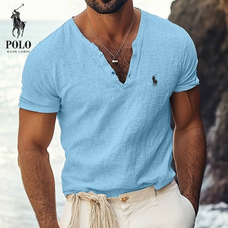 Ralph Lauren V-Neck Linen Shirt