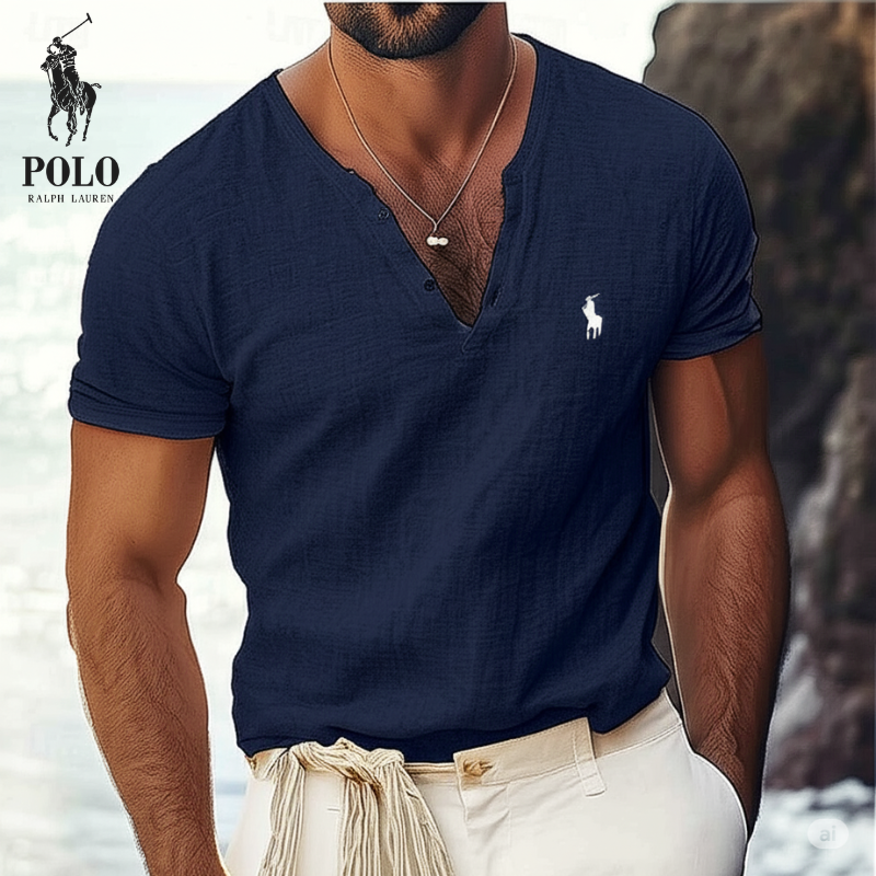 Ralph Lauren V-Neck Linen Shirt