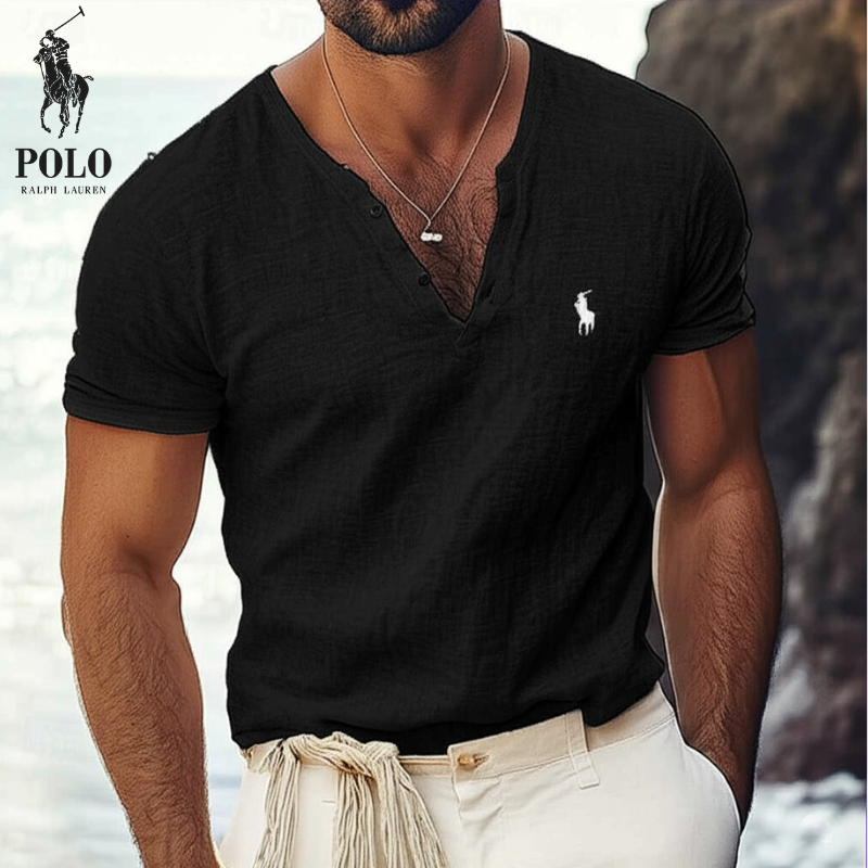 Ralph Lauren V-Neck Linen Shirt