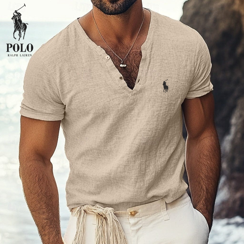 Ralph Lauren V-Neck Linen Shirt