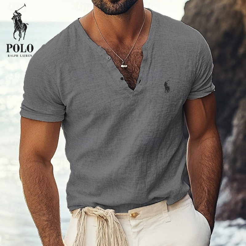 Ralph Lauren V-Neck Linen Shirt